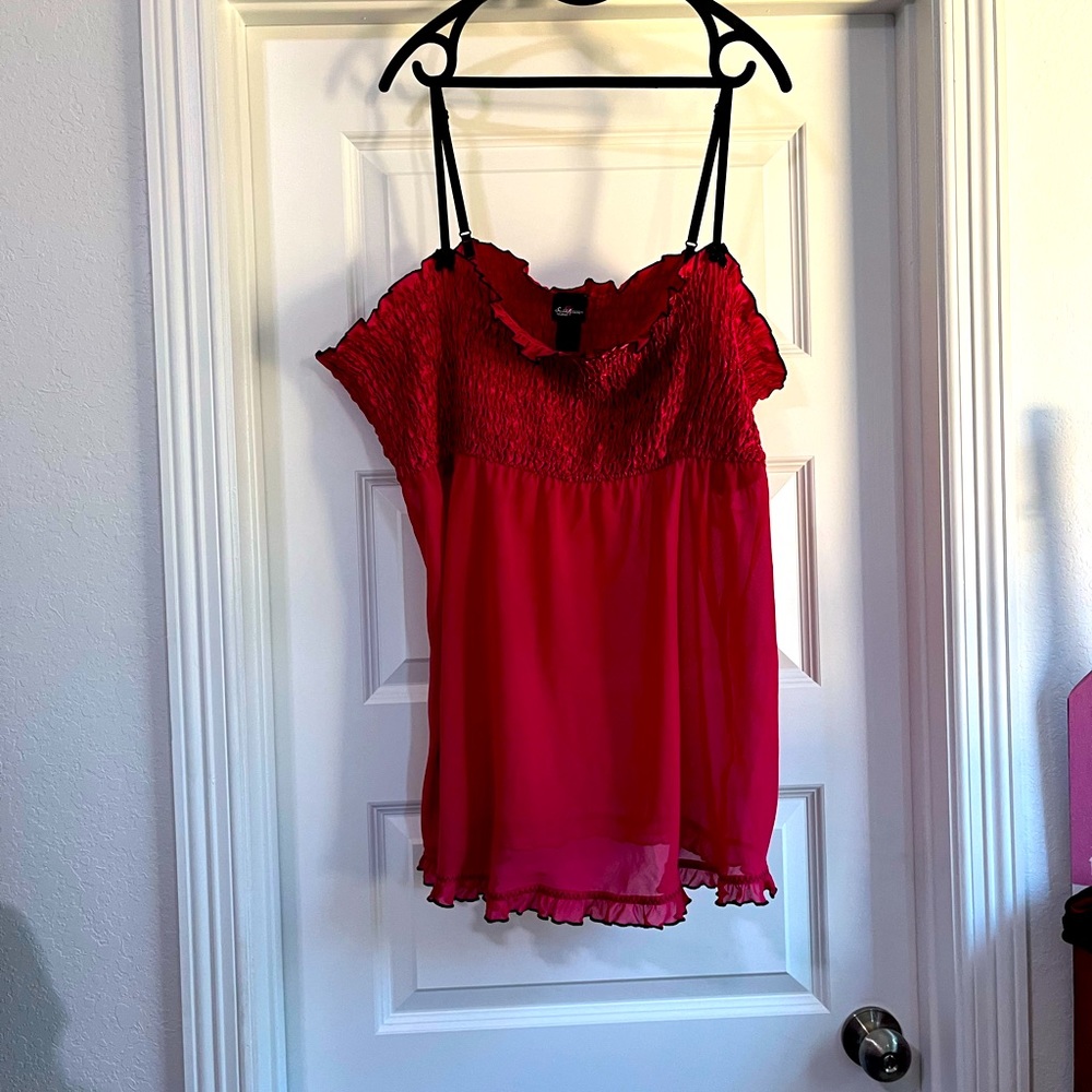 Sexy Chemise Lingerie hot pink, 2x (18w/20w)